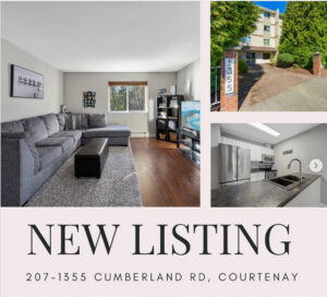 New Listing! 207-1355 Cumberland Rd Courtenay